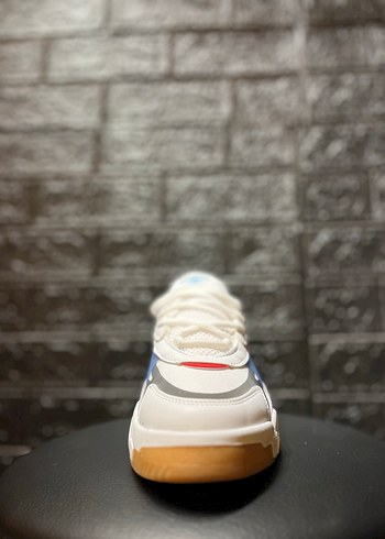 Beyaz Bağcıklı Spor Stiletto Topuklu erkek Spor Ayakkabı - Görsel 6