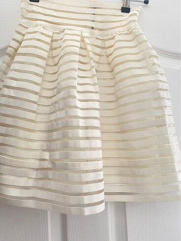 Beyaz şeritli etek - Görsel 2