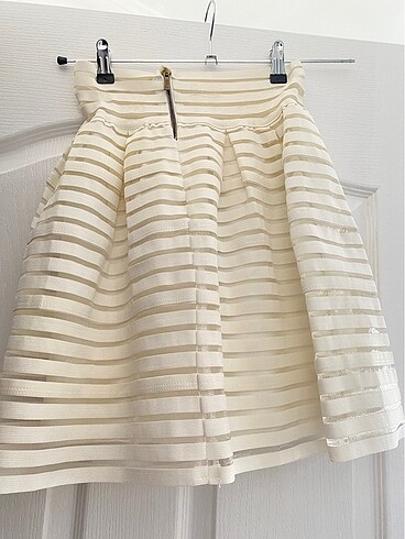 Beyaz şeritli etek - Görsel 4