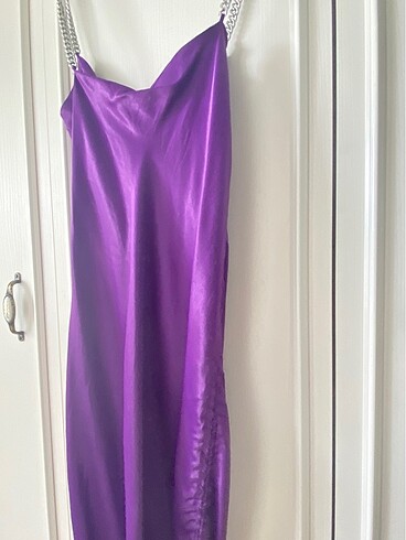 Zara saten elbise