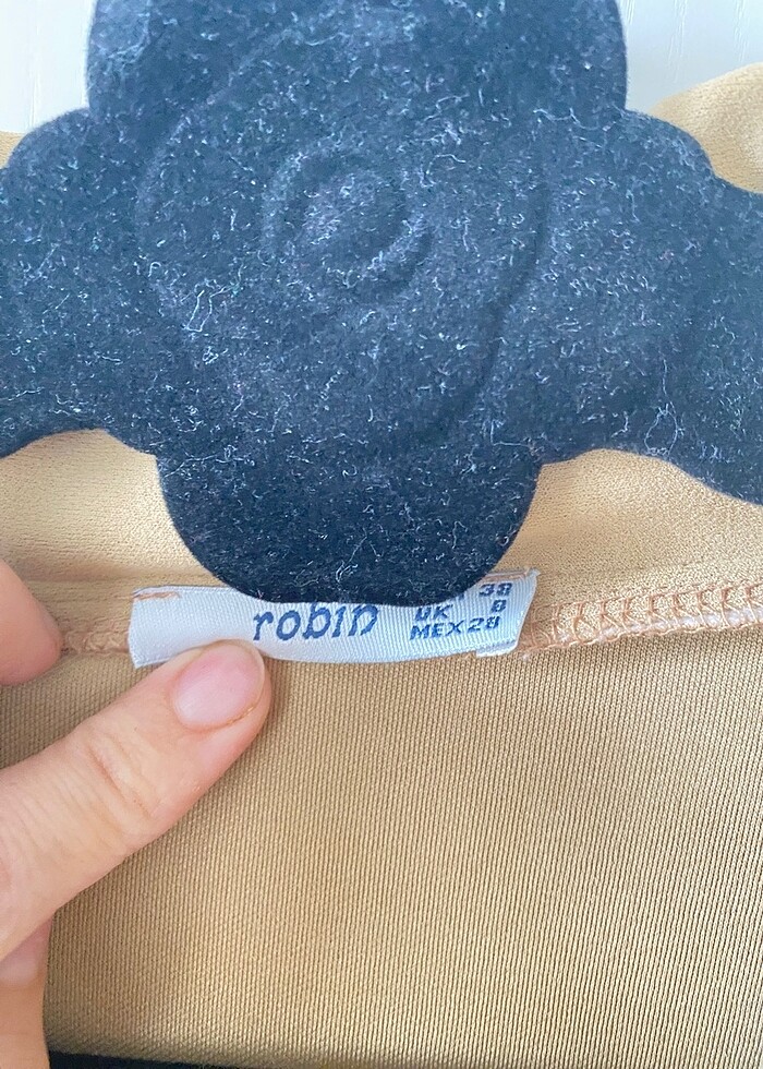 Uzun taş rengi elbise - Görsel 2