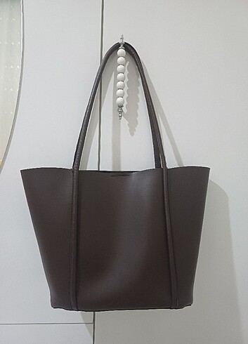 Zara Kahverengi deri kol çantası