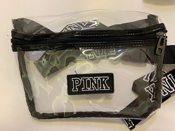 Şeffaf Pink Victorias Secret Çanta
