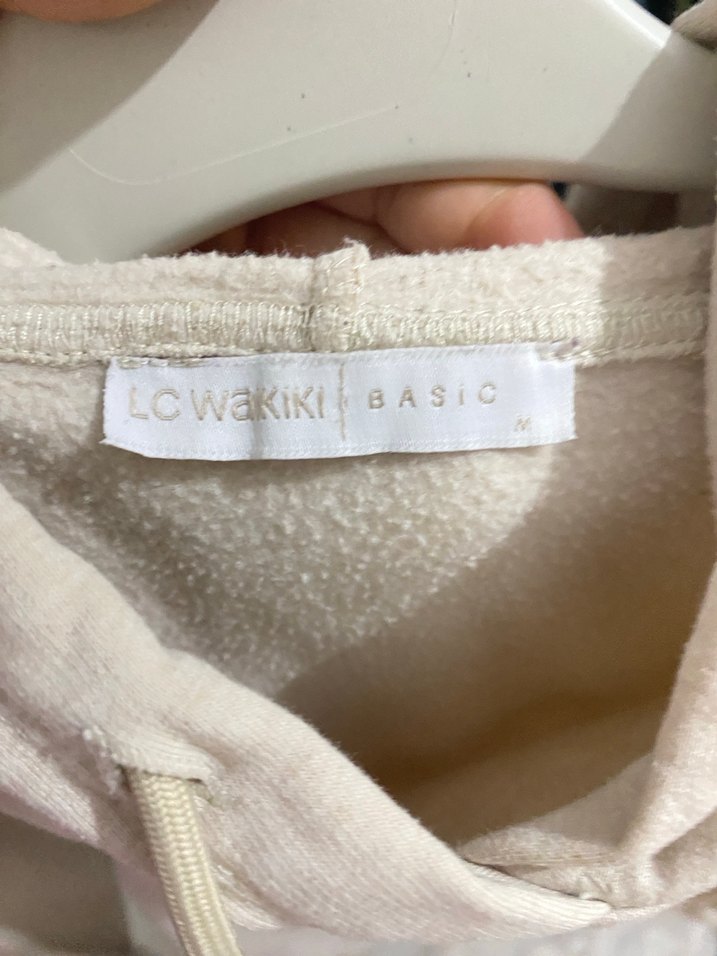 Bej Kadın Kapüşonlu Sweatshirt - Görsel 2