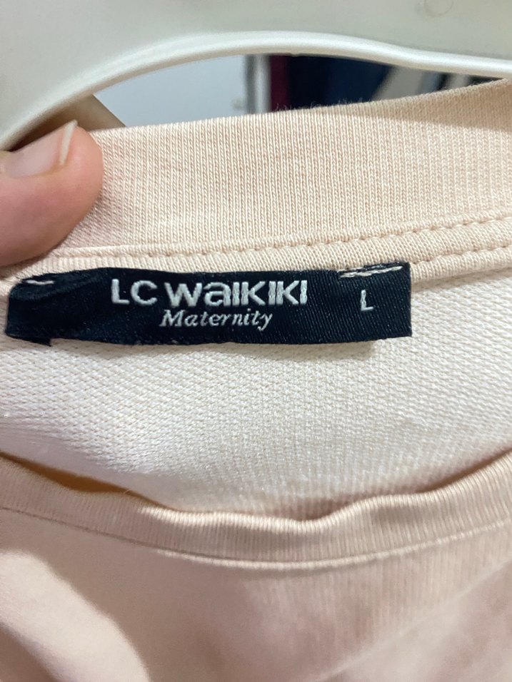 Bej Pamuklu  hamile için kolsuz sweat - Görsel 3