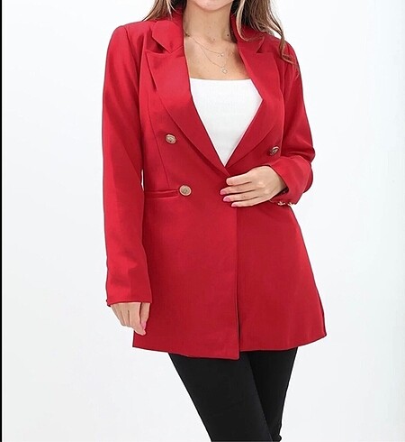 Kırmızı Blazer Ceket