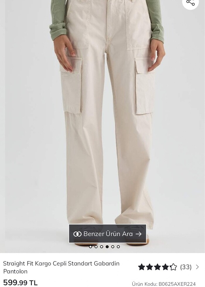 defacto kargo cepli gabardin pantolon - Görsel 4