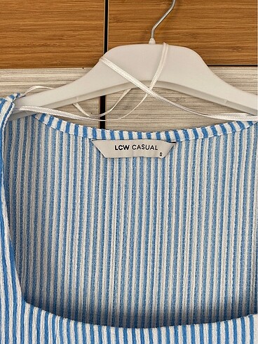 mavi çizgili elbise - Görsel 5