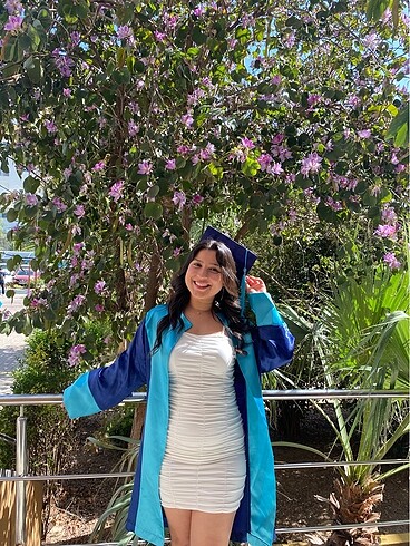 Beyaz mini elbise - Görsel 12