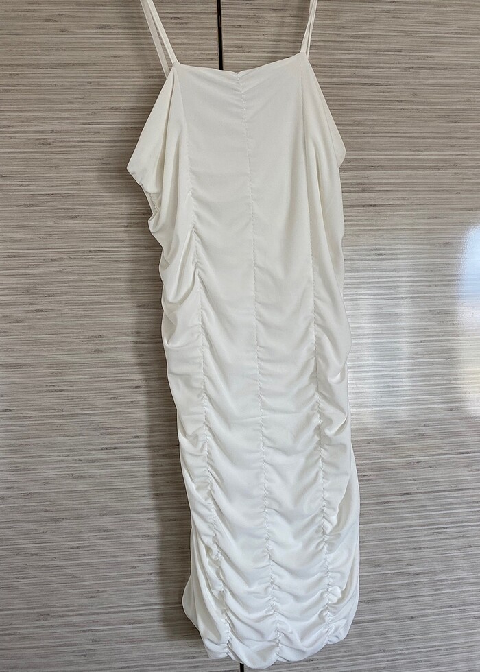 Beyaz mini elbise - Görsel 2