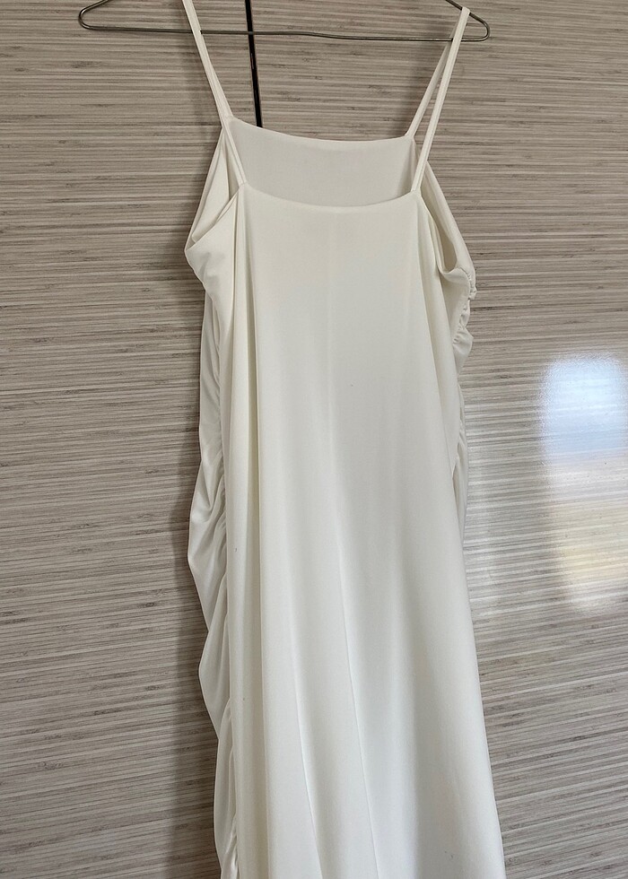 Beyaz mini elbise - Görsel 5