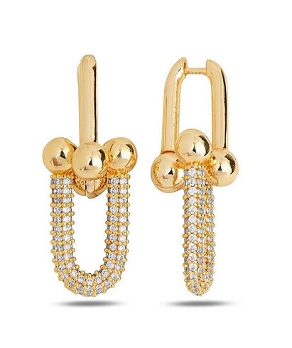 Tiffany&Co Tiffany Altın Kaplama Zirkonyum Gold&Silver