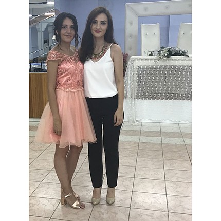 Pudra kısa abiye