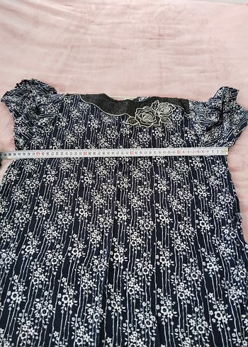 xl Beden mavi Renk Gri Bohem Dantel Detaylı Uzun Bluz