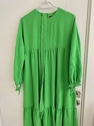 Diğer Yeşil keten elbise