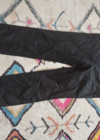 Mango Düğmeli Siyah Kadın Kumaş Pantolon
