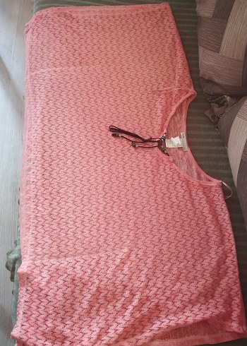 Batik Pembe Örgü Bohem buluz