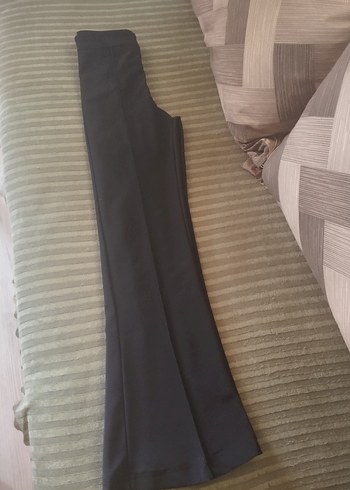 Diğer Siyah Fermuarlı Kadın Kumaş Pantolon