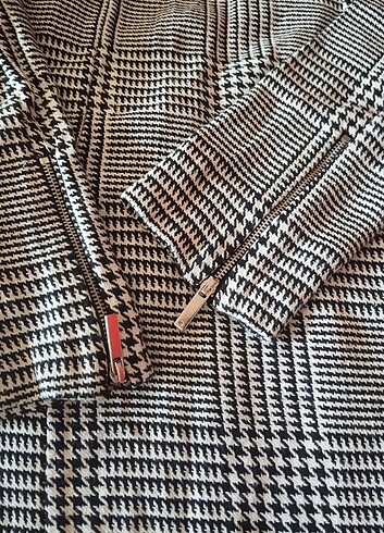 Zara Kışlık mini elbise fermuar detaylı