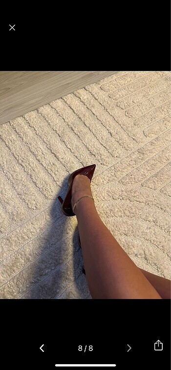 40 Beden bordo Renk Zara stiletto