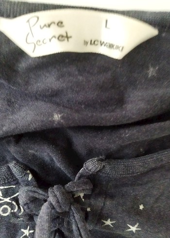 m Beden Uzun Kollu Baskılı Kadın Pijama Takımı
