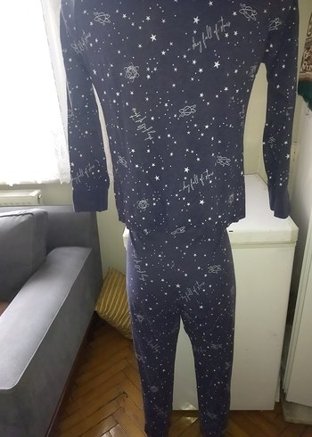 Uzun Kollu Baskılı Kadın Pijama Takımı