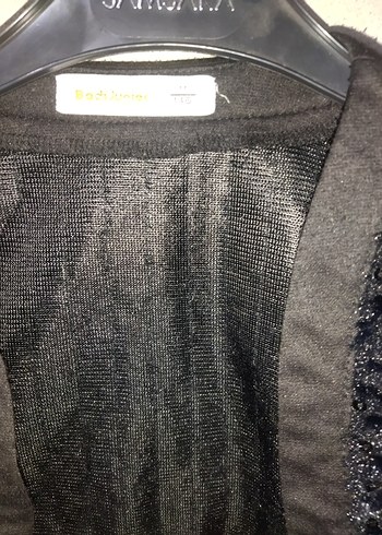 Kız Çocuk Siyah Kürklü Uzun Kollu Bolero - Görsel 4