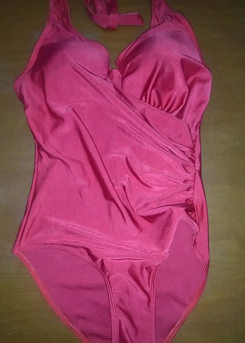 Pembe Drapeli Kadın Mayo - Görsel 8