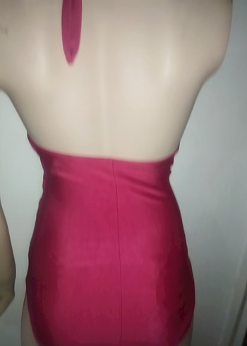 Pembe Drapeli Kadın Mayo - Görsel 3