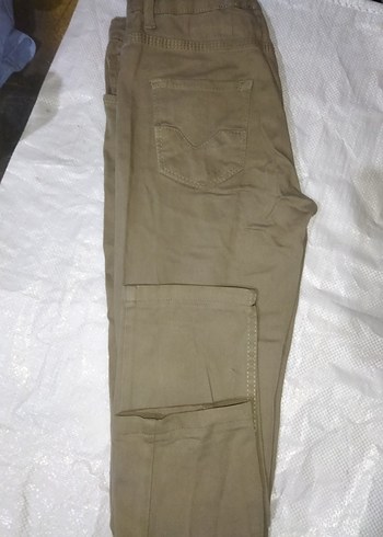 32 Beden camel Renk Erkek Bej Keten Bol Kesim Pantolon