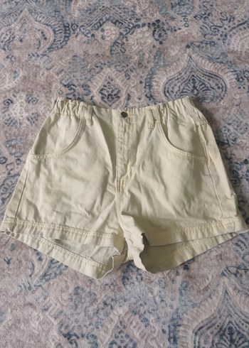 40 Beden Bej Mini Kadın Keten Şort