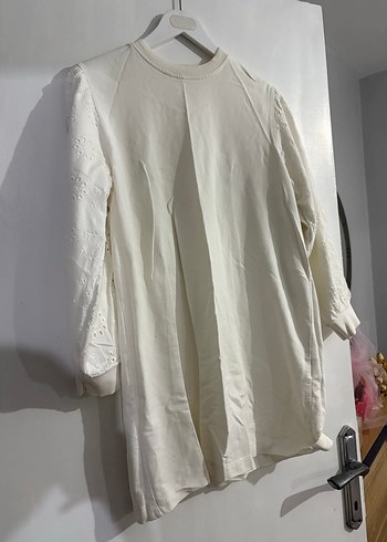LC Waikiki Kadın ekru Basic Sweatshirt, Yuvarlak Yaka, Rahat Kesim