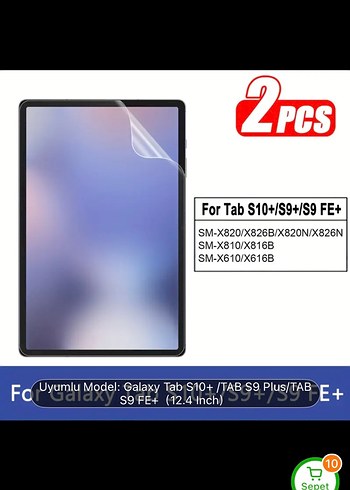 Mavi Tablet Ekran Koruyucu Galaxy Tab S10+/S9+