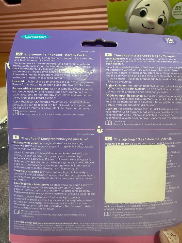 Lansinoh Mor Göğüs Pedi 3'lü Terapi Paketi - Görsel 2