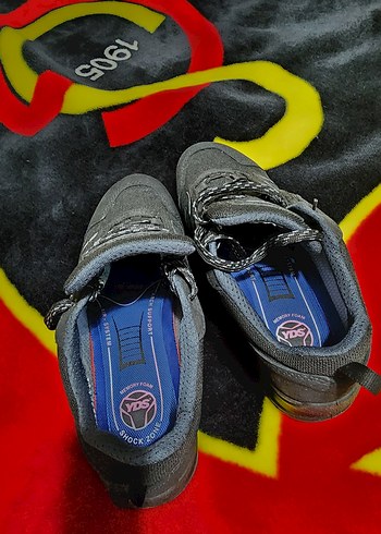 Erkek Siyah Gri Spor Outdoor Ayakkabı Velcro - Görsel 2