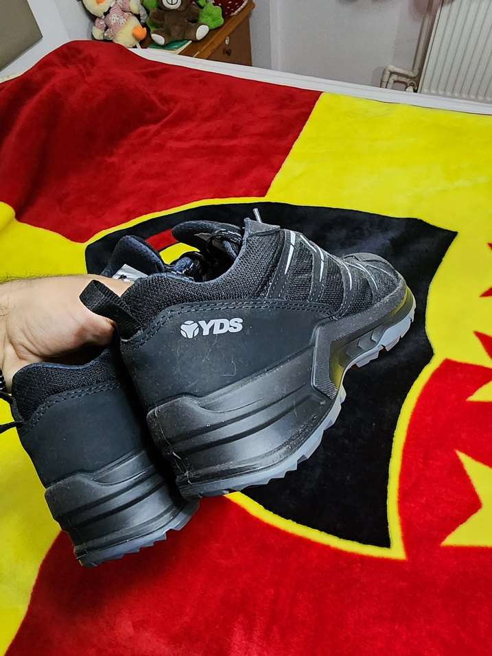 Erkek Siyah Gri Spor Outdoor Ayakkabı Velcro - Görsel 3