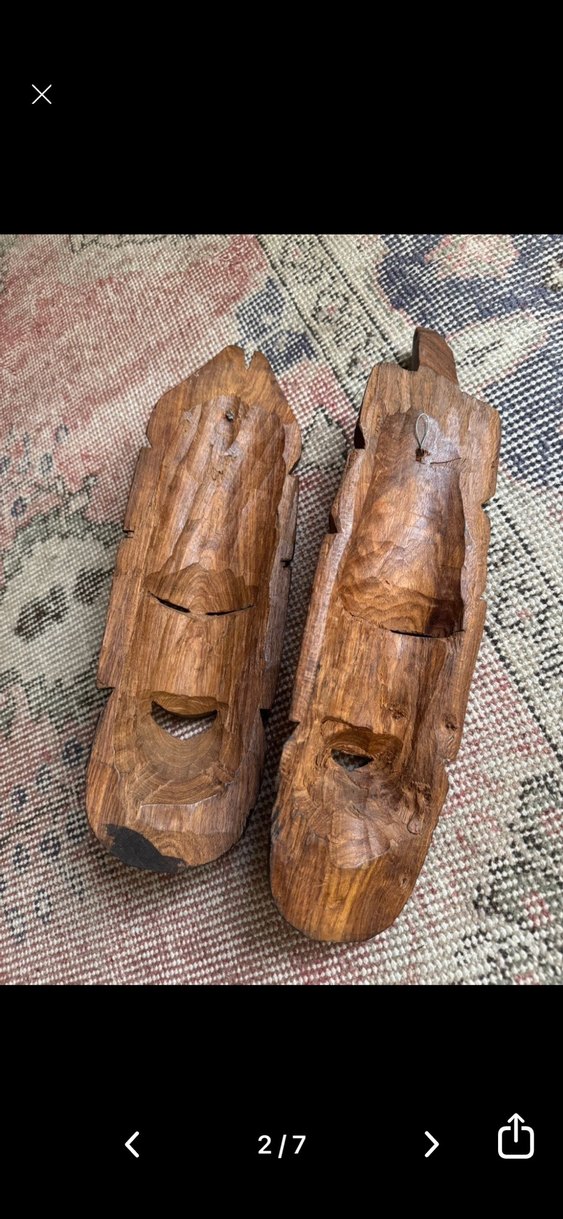 Ahşap abonoz agacı Oyma Mask - Görsel 3