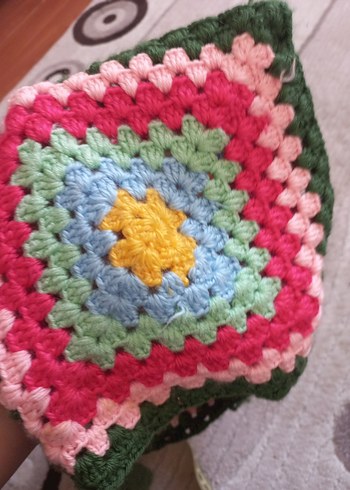 Renkli Örgü Bohem Kadın Çanta - Görsel 7