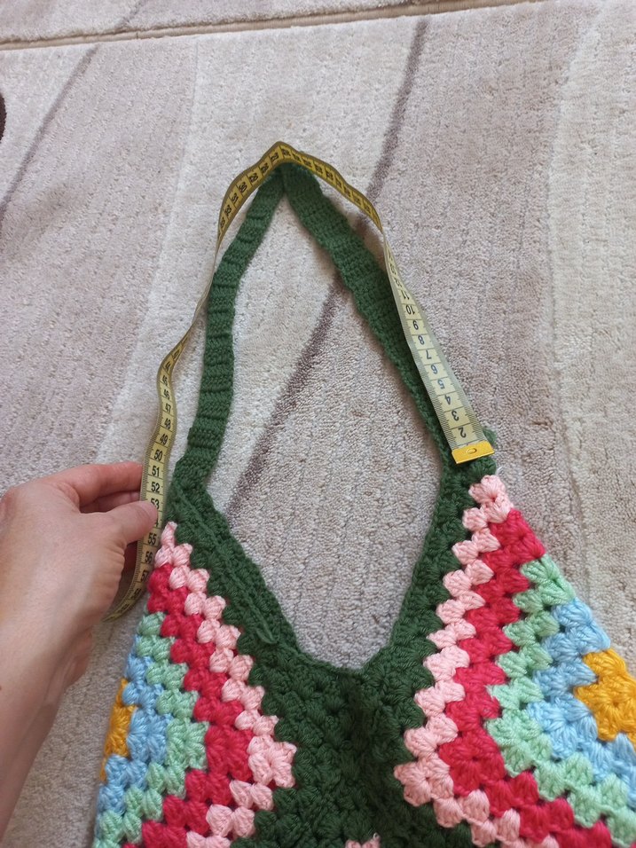 Renkli Örgü Bohem Kadın Çanta - Görsel 3