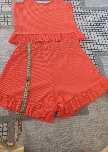 l Beden kırmızı Renk şortlu pijama takımı