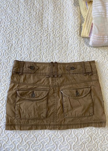 xs Beden kahverengi Renk Mango Y2k Vintage Kargo Etek