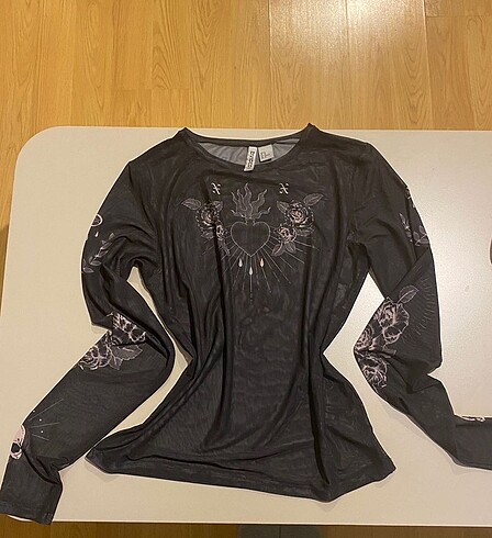 H&M Goth Tül Bluz