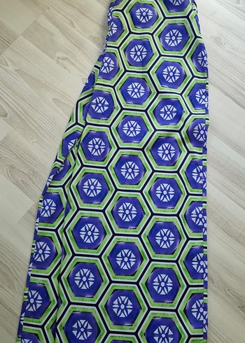 Batik Renkli Geometrik Desenli Bol Kesim Kadın Pantolon