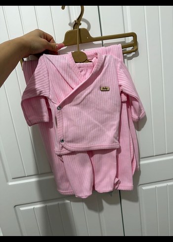Pembe Uzun Kollu Bebek Kız Takımı