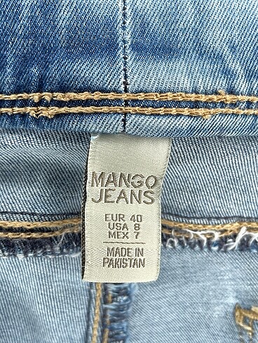 40 Beden mavi Renk Mango Jean / Kot %70 İndirimli.