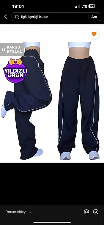 lacivert paraşüt pantolon