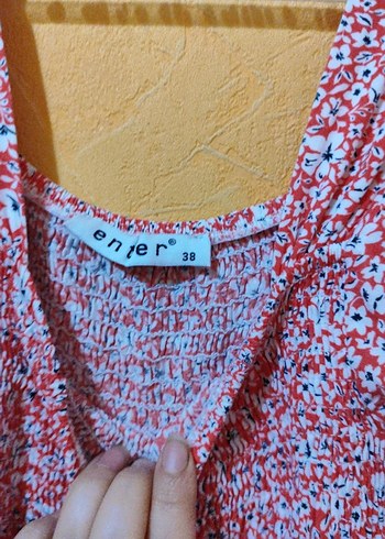 Uzun Mor Bohem Fırfırlı Elbise - Görsel 5