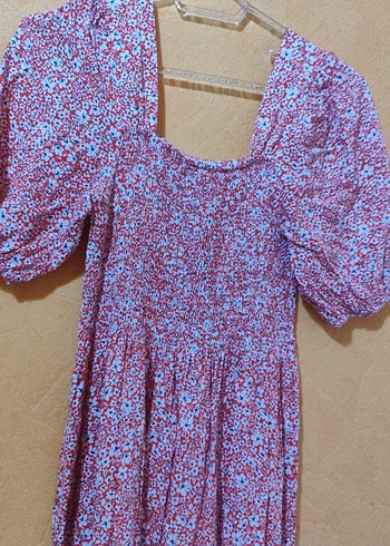 Uzun Mor Bohem Fırfırlı Elbise - Görsel 4