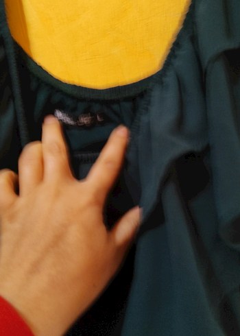 Volanlı Haki yeşil  Elbise - Görsel 6