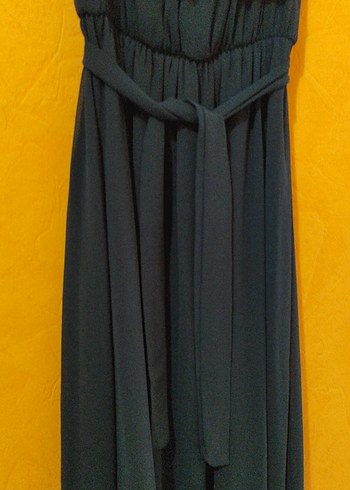 Volanlı Haki yeşil  Elbise - Görsel 5